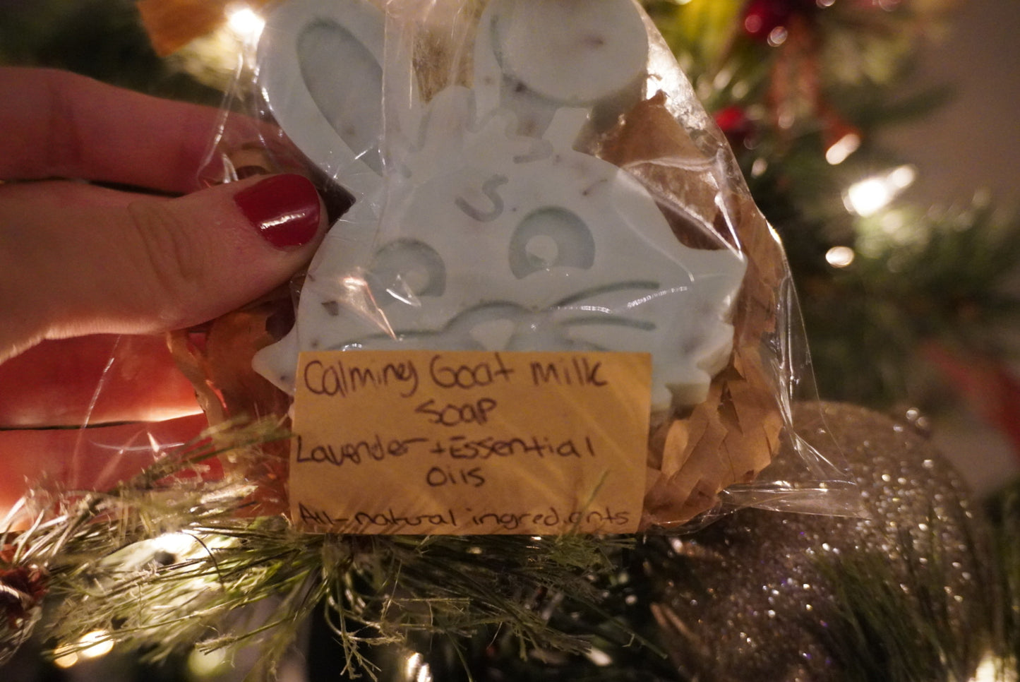 Light Blue Bunny Shape Lavender Calming Goat Milk Soap