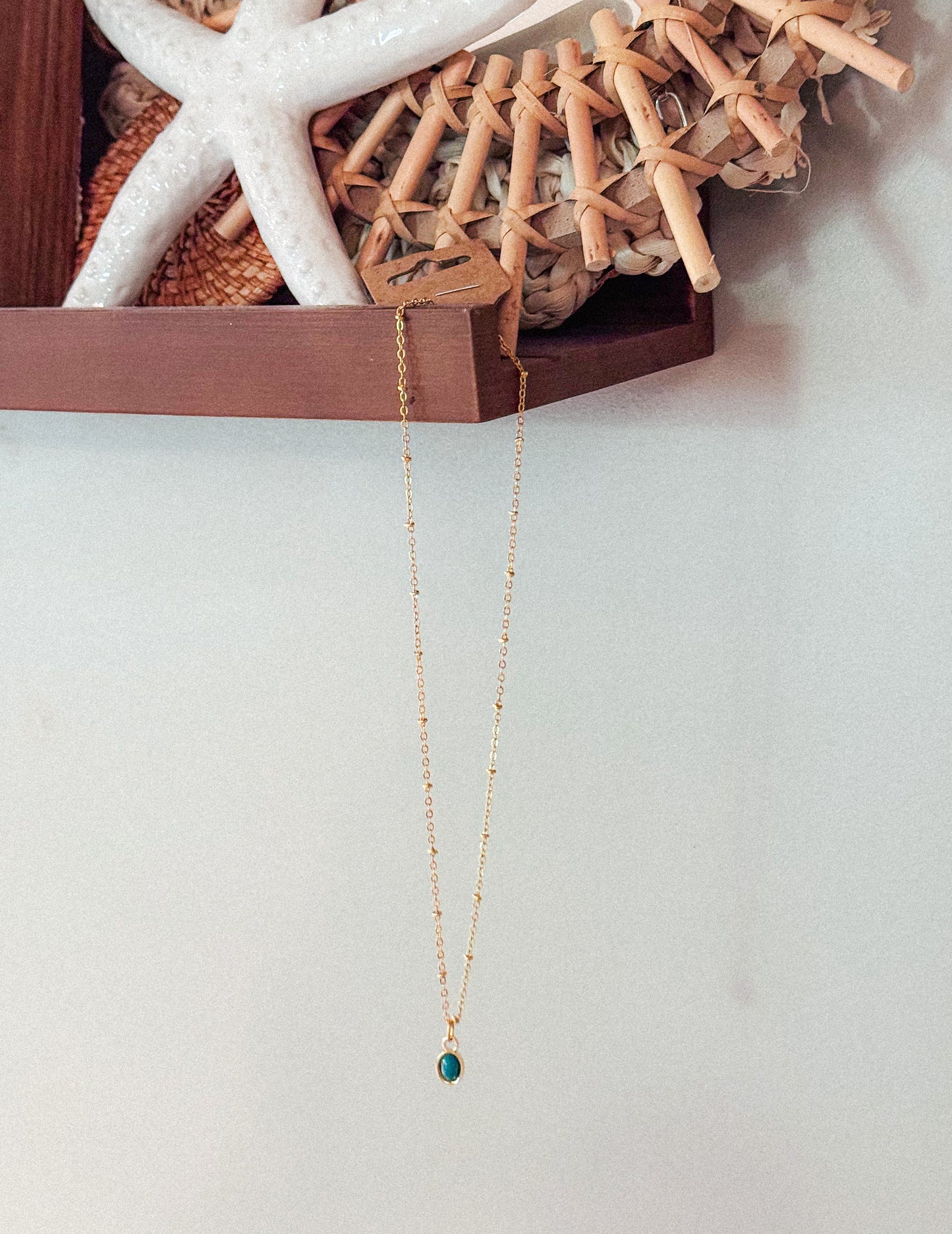 Azure Tides Drop Necklace