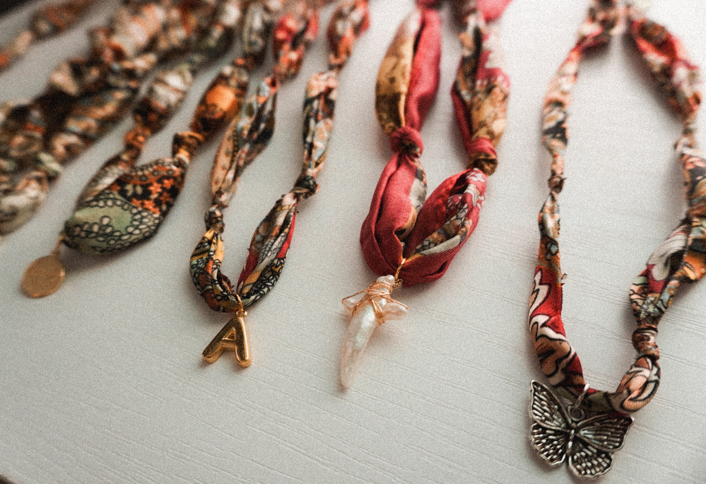 Fire & Edge, Wild Silk Necklace