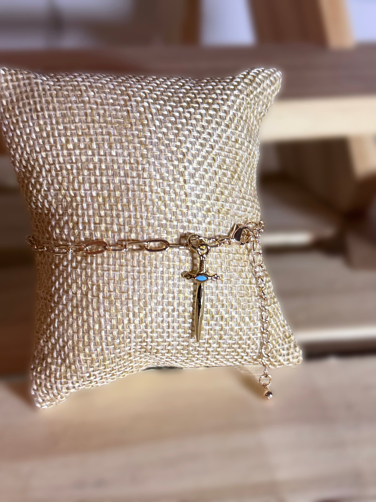 Dagger Gold paper clip bracelet