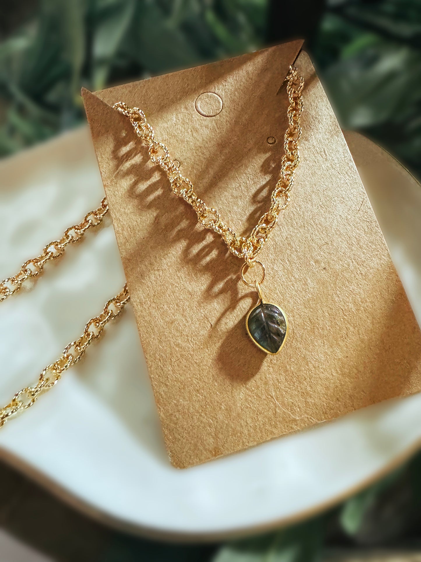 Gilded Leaf Necklace