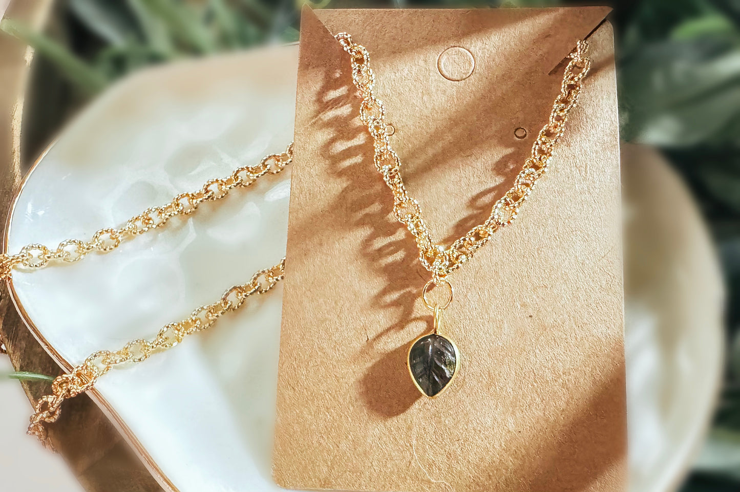 Gilded Leaf Necklace