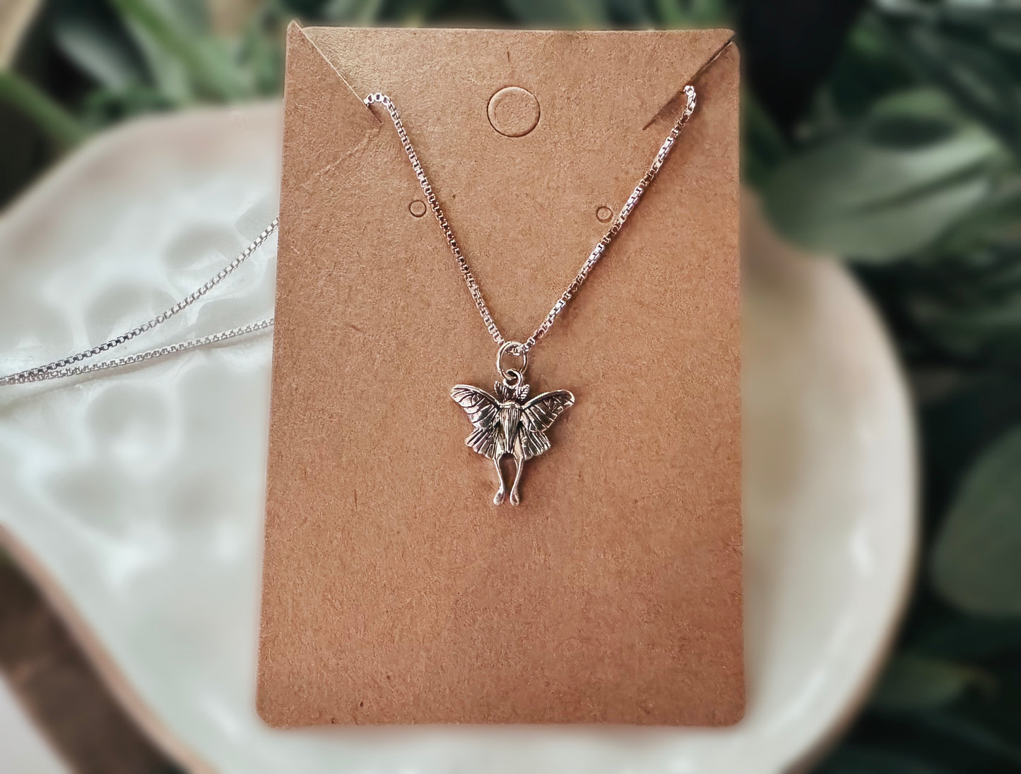 Silverwing Moth Necklace