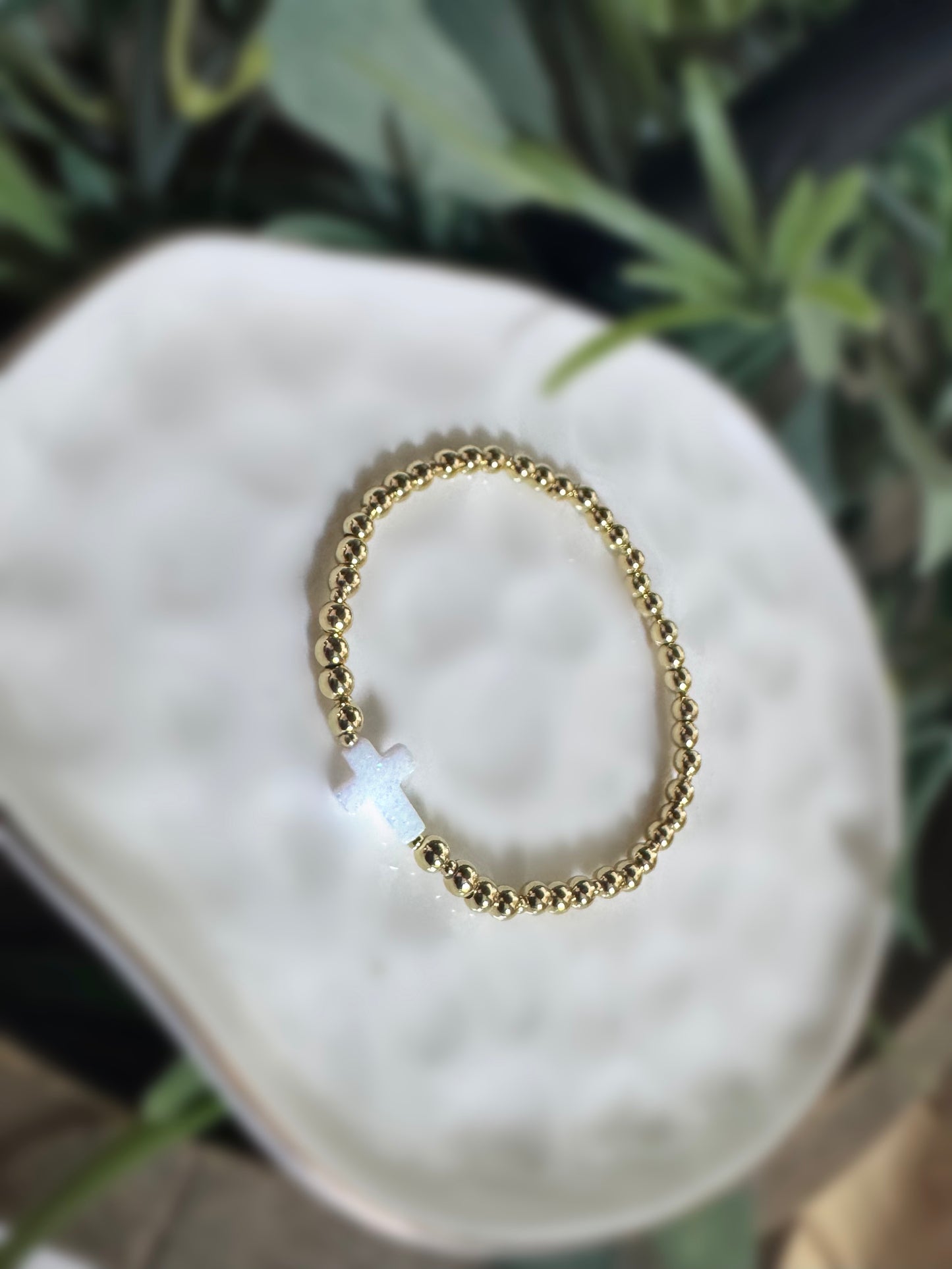 Opaline Faith Bracelet - White