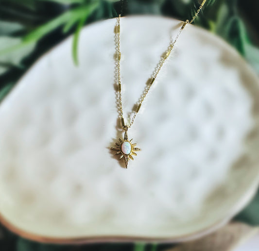 Opaline Sunburst Necklace - Luminous