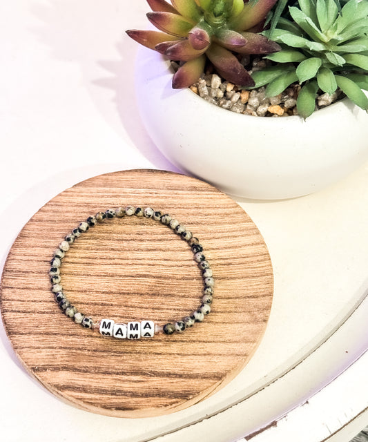 Mama Dalmatian Jasper Bracelet