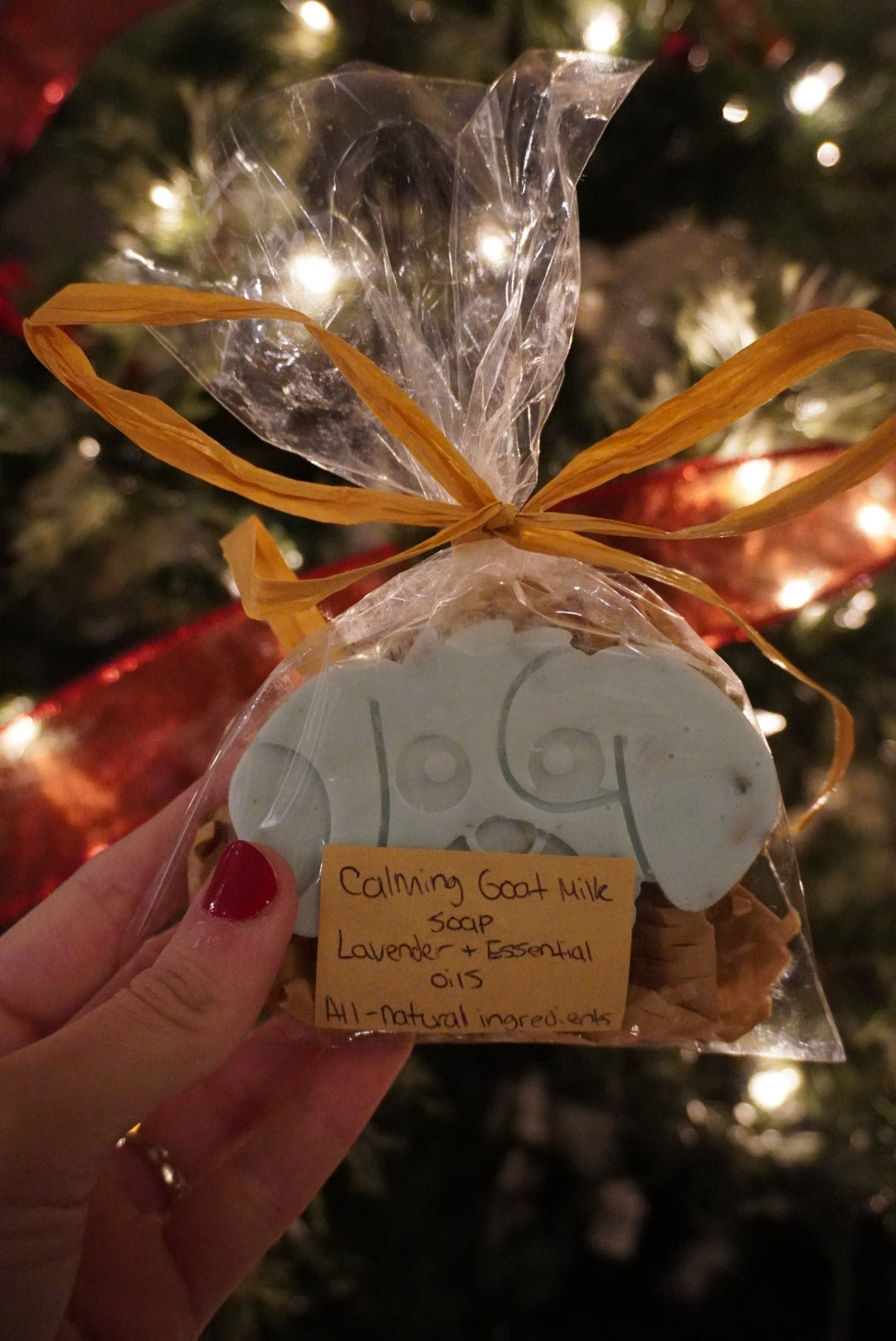 Light Blue Lavender Puppy Shape Calming Goat Milk Soap