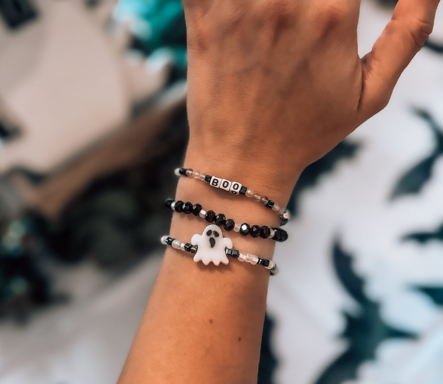 Boo! Ghost Bracelet Stack