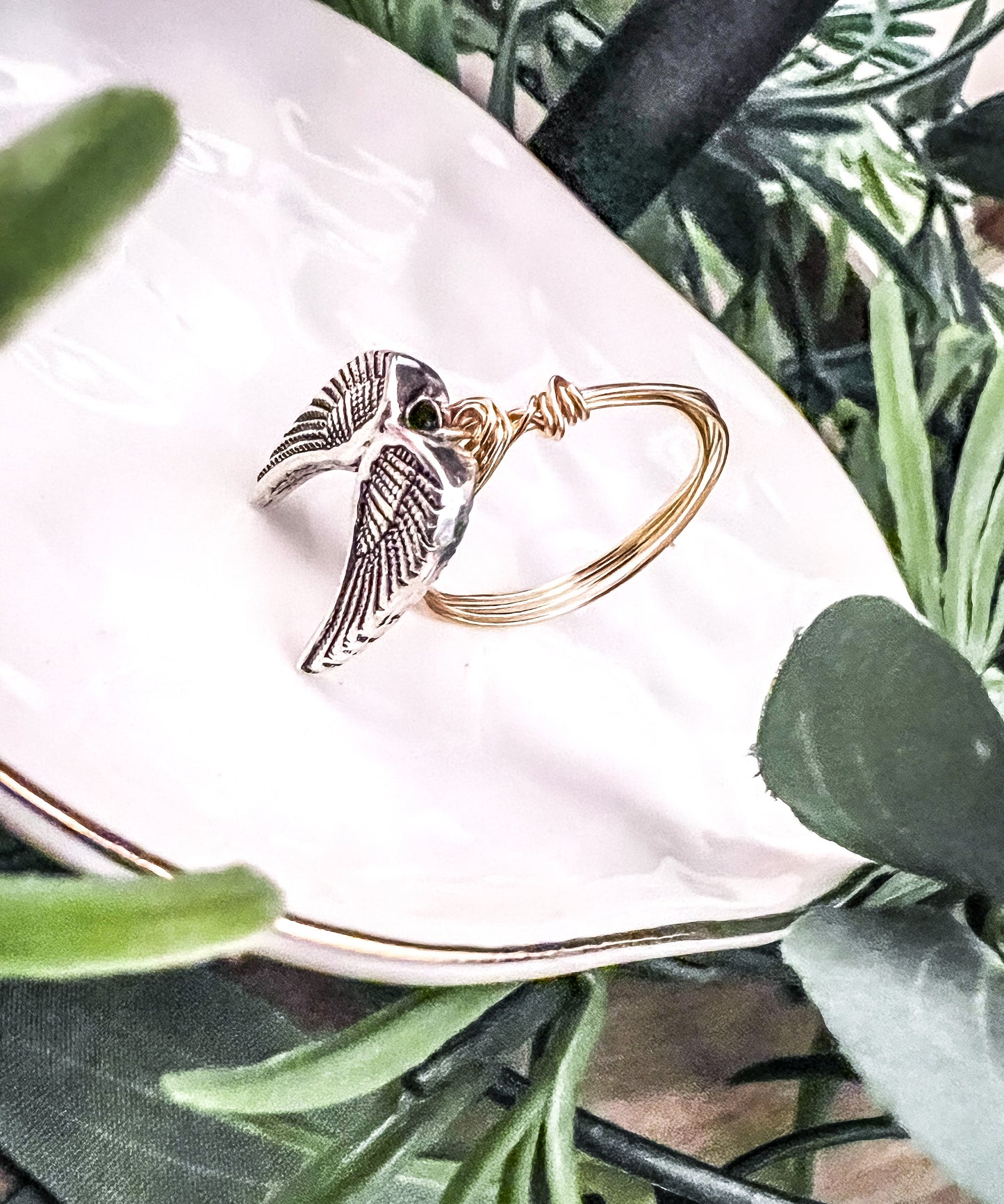 Angel Wing(Silver) Non tarnish Gold Ring