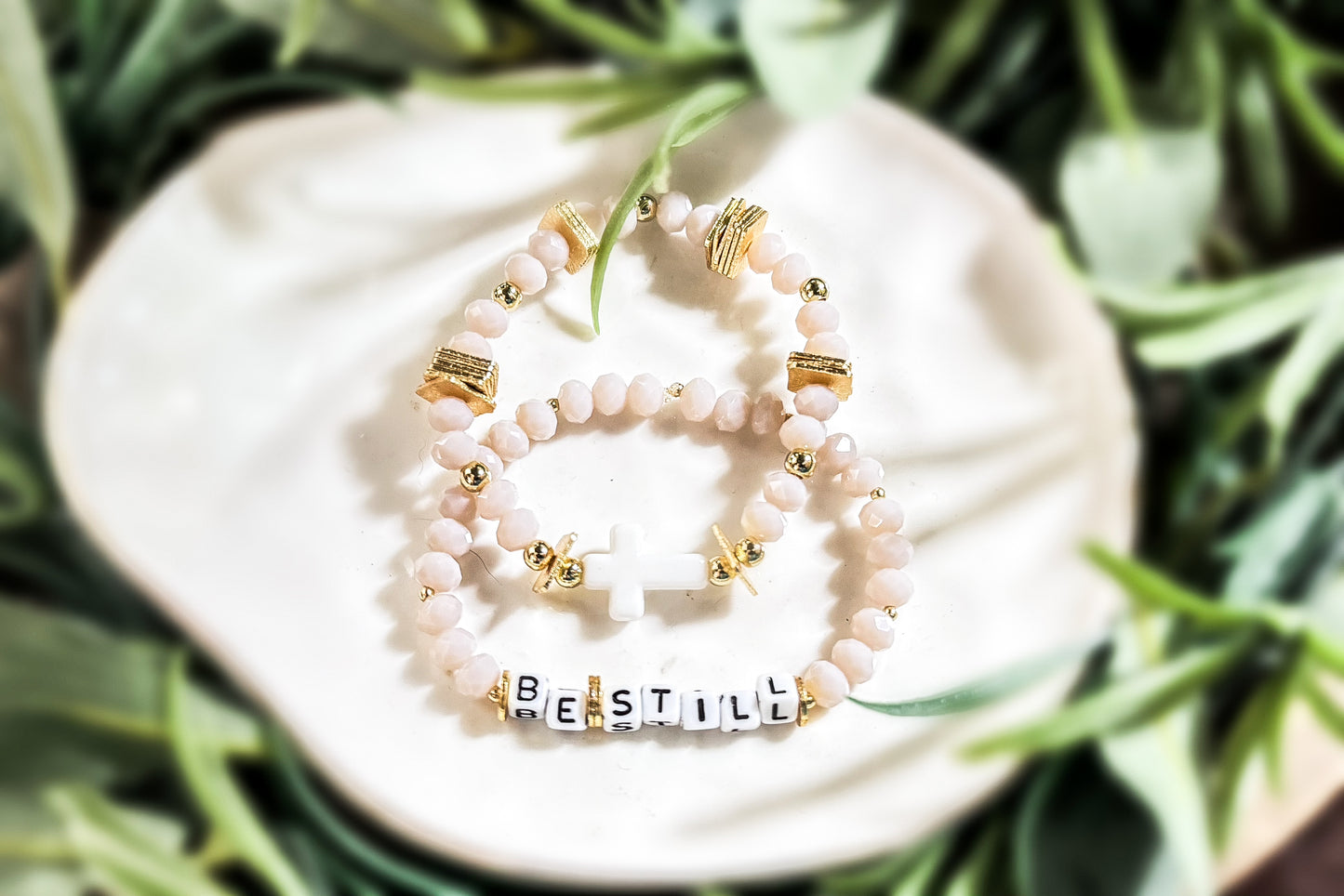 Be Still Cross Bracelet Set