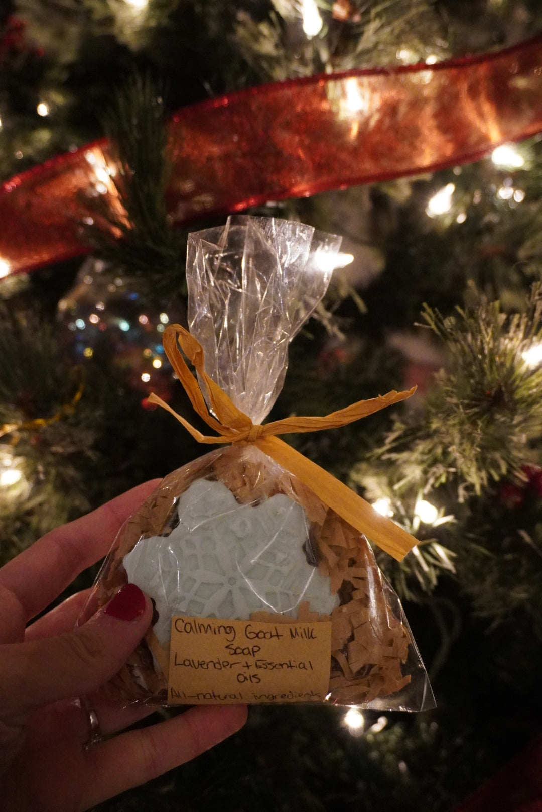 Snowflake Calming Goat Milk Soap - Lavender & essential oils.