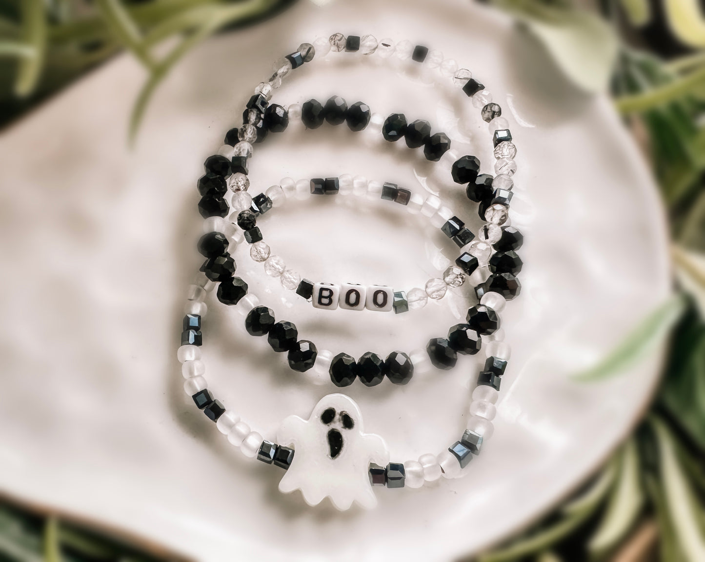 Boo! Ghost Bracelet Stack