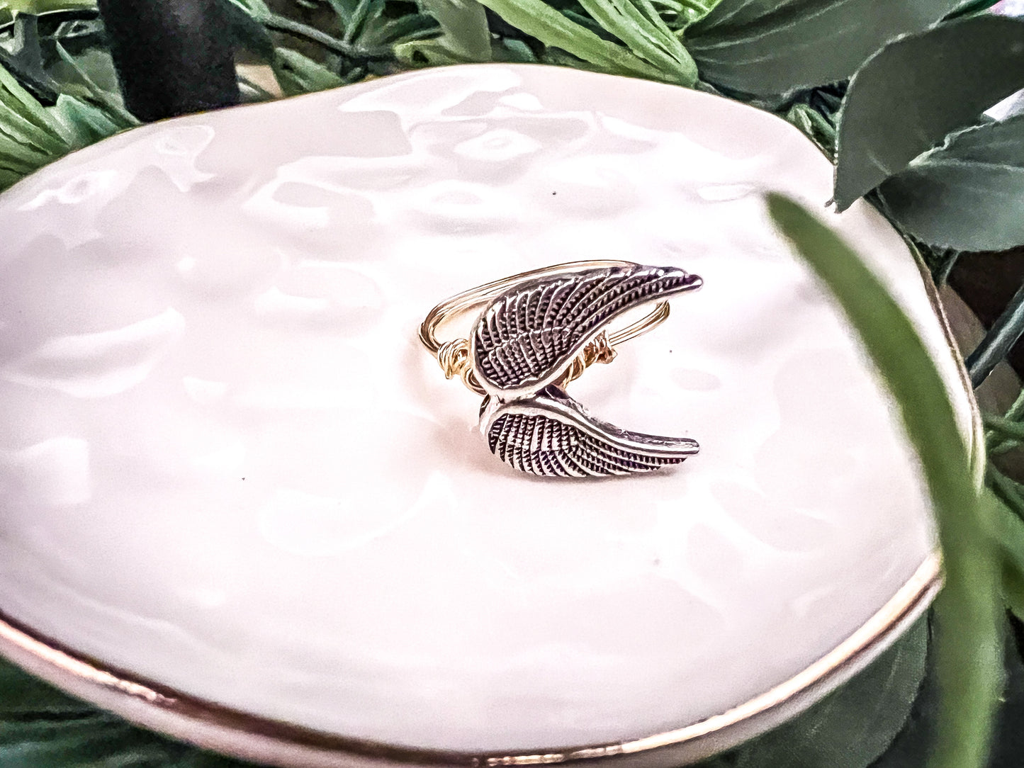 Angel Wing(Silver) Non tarnish Gold Ring