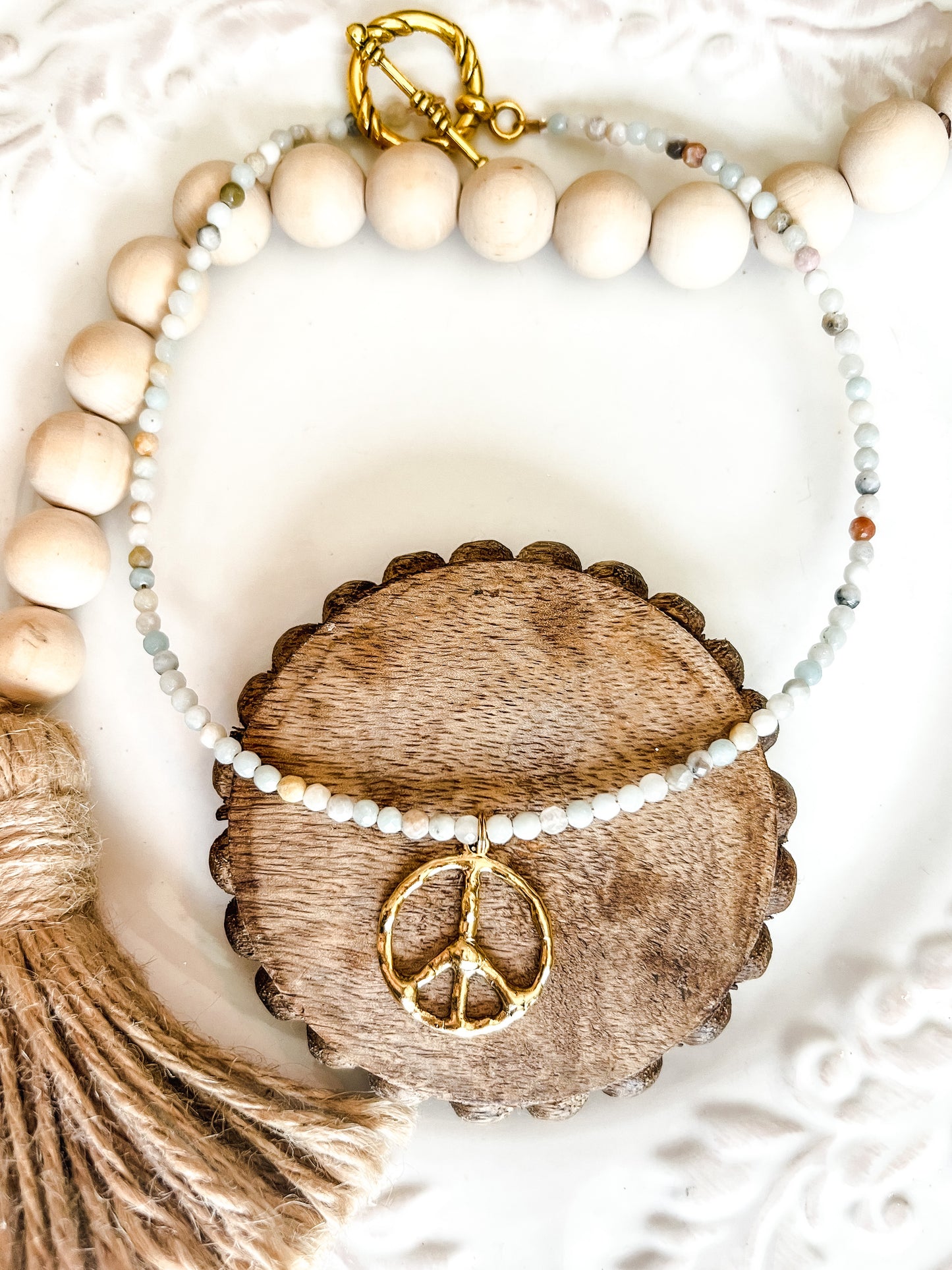 Boho Peace Natural Amazonite Necklace