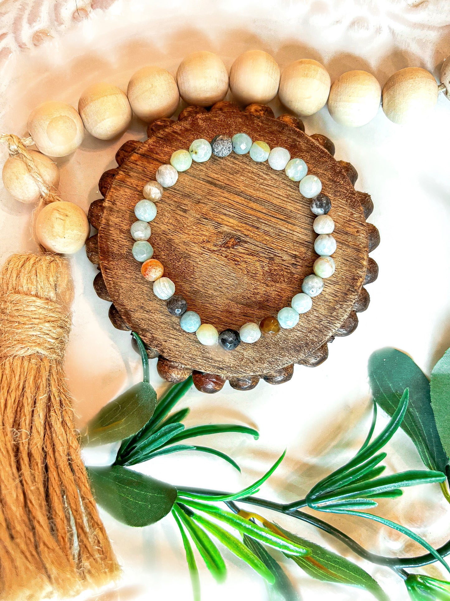 Natural amazonite bracelet