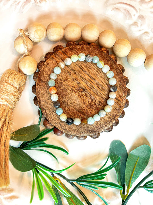 Natural amazonite bracelet